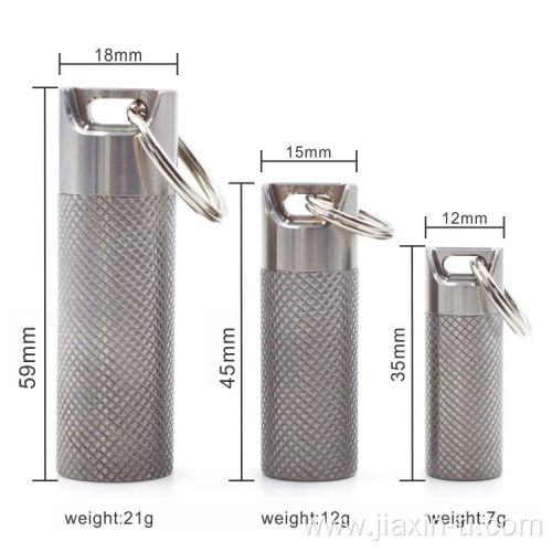 Nontoxic Titanium Storage Pill Box EDC Capsule Containers